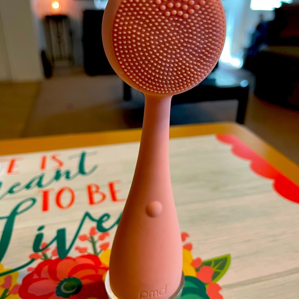 Rose gold cleansing tool.